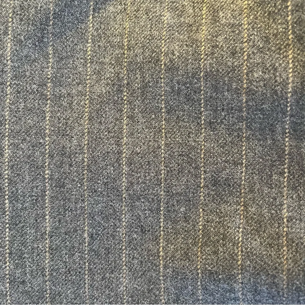 Pendleton Vintage Grey with Tan Pinstripe Virgin Wool Trouser 14